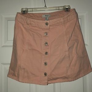 Blush pink button up Forever 21 skirt